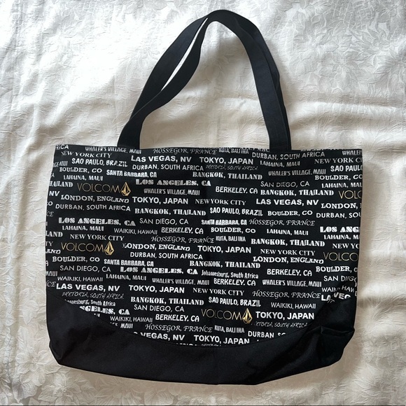 Volcom Black LA/Retail Store Locations - Tote/Beach Bag Y2K/Surf/Skate - Picture 6 of 14